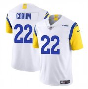 Cheap Men's Los Angeles Rams #22 Blake Corum White 2024 Draft Vapor Untouchable Football Stitched Jersey