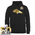Wholesale Cheap Men's Denver Broncos Pro Line Black Gold Super Bowl 50 Collection Pullover Hoodie