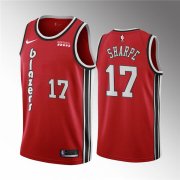 Wholesale Cheap Men's Portland Trail Blazers #17 Shaedon Sharpe Red Classic Edition Stitched Basketball Jersey