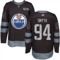 Wholesale Cheap Adidas Oilers #94 Ryan Smyth Black 1917-2017 100th Anniversary Stitched NHL Jersey