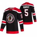 Wholesale Cheap Chicago Blackhawks #5 Connor Murphy Black Men's Adidas 2020-21 Reverse Retro Alternate NHL Jersey
