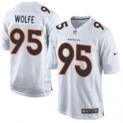 Wholesale Cheap Nike Broncos #95 Derek Wolfe White Youth Stitched NFL Game Event Jersey