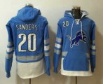 Wholesale Cheap Men's Detroit Lions #20 Barry Sanders NEW Blue Pocket Stitched NFL Pullover Hoodie