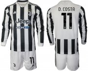 Wholesale Cheap Men 2021-2022 Club Juventus home white Long Sleeve 11 Adidas Soccer Jersey