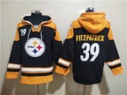 Wholesale Cheap Men's Pittsburgh Steelers #39 Minkah Fitzpatrick Black Ageless Must-Have Lace-Up Pullover Hoodie