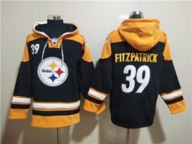 Wholesale Cheap Men\'s Pittsburgh Steelers #39 Minkah Fitzpatrick Black Ageless Must-Have Lace-Up Pullover Hoodie