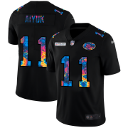 Cheap San Francisco 49ers #11 Brandon Aiyuk Men's Nike Multi-Color Black 2020 NFL Crucial Catch Vapor Untouchable Limited Jersey
