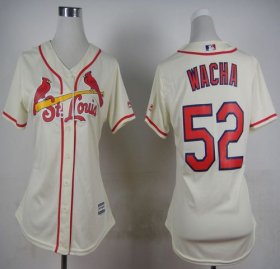 Wholesale Cheap Cardinals #52 Michael Wacha Cream Alternate Women\'s Stitched MLB Jersey