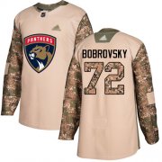 Wholesale Cheap Adidas Panthers #72 Sergei Bobrovsky Camo Authentic 2017 Veterans Day Stitched NHL Jersey