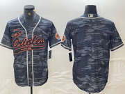 Cheap Men's Baltimore Orioles Blank Gray Camo Cool Base Stitched Jersey