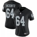 Wholesale Cheap Women's Las Vegas Raiders #64 Richie Incognito Limited Black Team Color Vapor Untouchable Jersey