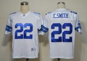 Wholesale Cheap Cowboys #22 Emmitt Smith White Legend Throwback Stitched NFL Jersey