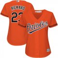 Wholesale Cheap Orioles #23 Joey Rickard Orange Alternate Women's Stitched MLB Jersey