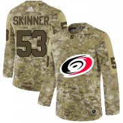 Wholesale Cheap Adidas Hurricanes #53 Jeff Skinner Camo Authentic Stitched NHL Jersey