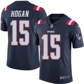 Wholesale Cheap Nike Patriots #15 Chris Hogan Navy Blue Men\'s Stitched NFL Limited Rush Jersey