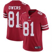Wholesale Cheap Nike 49ers #81 Terrell Owens Red Team Color Men's Stitched NFL Vapor Untouchable Limited Jersey