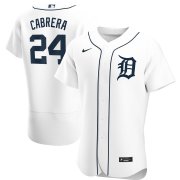 Wholesale Cheap Detroit Tigers #24 Miguel Cabrera Men's Nike White Home 2020 Authentic Player MLB Jersey