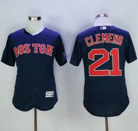Wholesale Cheap Red Sox #21 Roger Clemens Navy Blue Flexbase Authentic Collection Stitched MLB Jersey