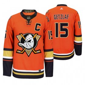 Wholesale Cheap Anaheim Ducks #15 Ryan Getzlaf Men\'s 2019-20 Third Orange Alternate Stitched NHL Jersey