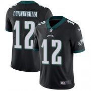Wholesale Cheap Nike Eagles #12 Randall Cunningham Black Alternate Youth Stitched NFL Vapor Untouchable Limited Jersey