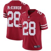Wholesale Cheap Nike 49ers #28 Jerick McKinnon Red Team Color Men's Stitched NFL Vapor Untouchable Limited Jersey