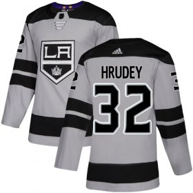 Wholesale Cheap Adidas Kings #32 Kelly Hrudey Gray Alternate Authentic Stitched NHL Jersey
