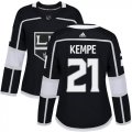 Wholesale Cheap Adidas Kings #21 Mario Kempe Black Home Authentic Women's Stitched NHL Jersey