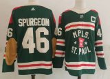 Wholesale Cheap Men's Minnesota Wild #46 Jared Spurgeon Green 2022 Winter Classic Adidas Stitched NHL Jersey