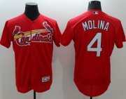 Wholesale Cheap Cardinals #4 Yadier Molina Red Flexbase Authentic Collection Stitched MLB Jersey