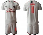 Wholesale Cheap AC Milan #11 Borini Away Soccer Club Jersey