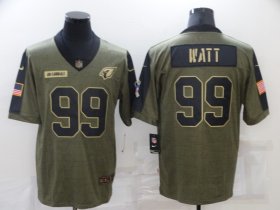 Wholesale Cheap Men\'s Los Angeles Rams #99 Aaron Donald Nike Olive 2021 Salute To Service Limited Player Jersey