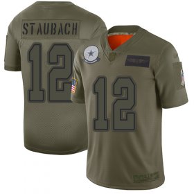 Wholesale Cheap Nike Cowboys #12 Roger Staubach Camo Youth Stitched NFL Limited 2019 Salute to Service Jersey