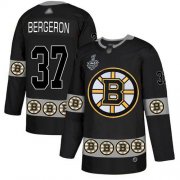 Wholesale Cheap Adidas Bruins #37 Patrice Bergeron Black Authentic Team Logo Fashion Stanley Cup Final Bound Stitched NHL Jersey