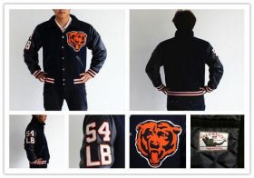 Wholesale Cheap Mitchell And Ness NFL Chicago Bears #54 Brian Urlacher Authentic Wool Jacket