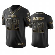 Wholesale Cheap Nike Patriots #32 Devin Mccourty Black Golden Limited Edition Stitched NFL Jersey