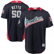 Wholesale Cheap Red Sox #50 Mookie Betts Navy Blue 2018 All-Star American League Stitched MLB Jersey