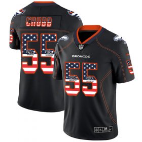 Wholesale Cheap Nike Broncos #55 Bradley Chubb Black Men\'s Stitched NFL Limited Rush USA Flag Jersey