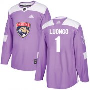 Wholesale Cheap Adidas Panthers #1 Roberto Luongo Purple Authentic Fights Cancer Stitched NHL Jersey