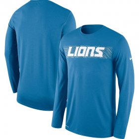 Wholesale Cheap Detroit Lions Nike Sideline Seismic Legend Long Sleeve T-Shirt Blue