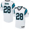 Wholesale Cheap Nike Panthers #28 Mike Davis White Men's Stitched NFL New Elite Jersey