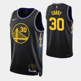 New 2022 Nike Golden State Warriors #30 Stephen Curry Black jersey