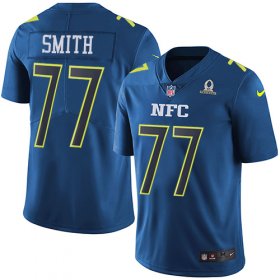 Wholesale Cheap Nike Cowboys #77 Tyron Smith Navy Men\'s Stitched NFL Limited NFC 2017 Pro Bowl Jersey