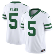 Cheap Men's New York Jets #5 Garrett Wilson White 2023 F.U.S.E. Vapor Limited Throwback Stitched Football Jersey