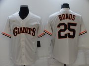 Wholesale Cheap Men's San Francisco Giants #25 Barry Bonds Cream Cooperstown Collection Cool Base Stitched Nike Jersey