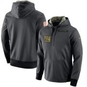 Wholesale Cheap Men's New York Giants Nike Anthracite Salute to Service Player Performance Hoodie