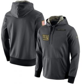 Wholesale Cheap Men\'s New York Giants Nike Anthracite Salute to Service Player Performance Hoodie