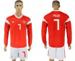 Wholesale Cheap Russia #7 Poloz Red Home Long Sleeves Soccer Country Jersey