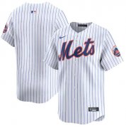 Cheap Men's New York Mets Blank 2024 White Home Limited Stitched Baseball Jersey