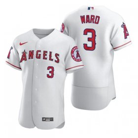 Wholesale Cheap Men\'s Los Angeles Angels #3 Waylor Ward White Flex Base Stitched Jersey