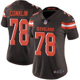 Wholesale Cheap Nike Browns #78 Jack Conklin Brown Team Color Women\'s Stitched NFL Vapor Untouchable Limited Jersey
